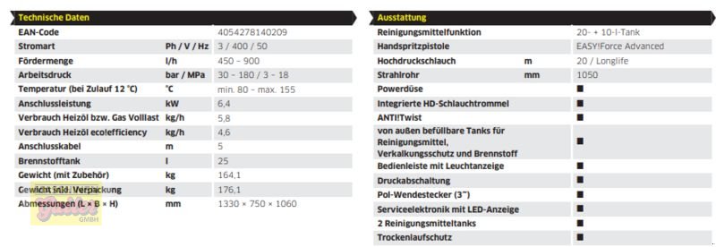 Hochdruckreiniger typu Kärcher HDS 9/18-4 MX generalüberholt!!, Gebrauchtmaschine v Kötschach (Obrázek 18)