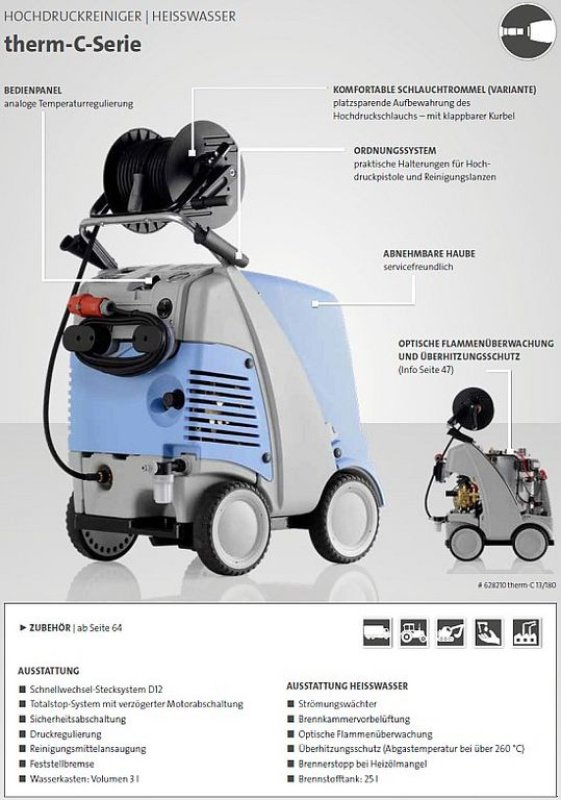 Hochdruckreiniger des Typs Kränzle Heißwasser Hochdruckreiniger therm C 13/180 T, Neumaschine in Neukirchen am Walde  (Bild 7)