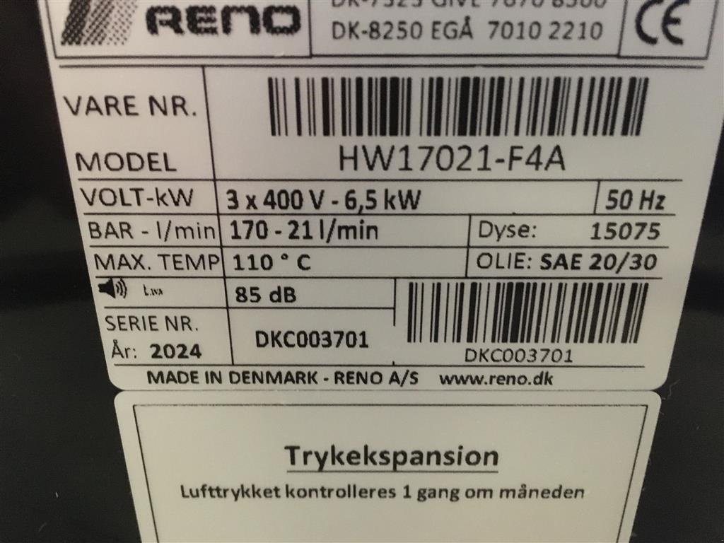 Hochdruckreiniger of the type Sonstige GEYSER M65 HW 170-21 TILBUD, Gebrauchtmaschine in Bjerringbro (Picture 10)