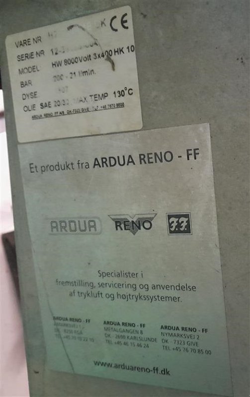 Hochdruckreiniger typu Sonstige HEDVANDSRENSER KLAR TIL BRUG, Gebrauchtmaschine v Horsens (Obrázek 4)