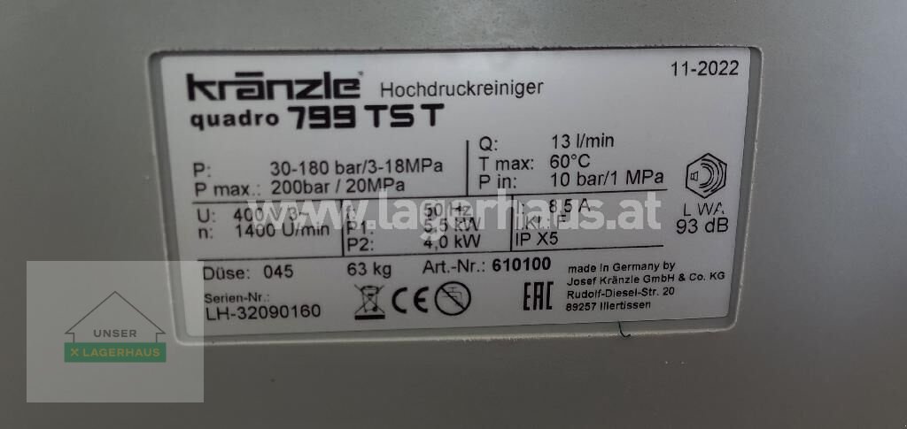 Hochdruckreiniger typu Sonstige QUADRO 799 TST, Neumaschine w Aschbach (Zdjęcie 5)
