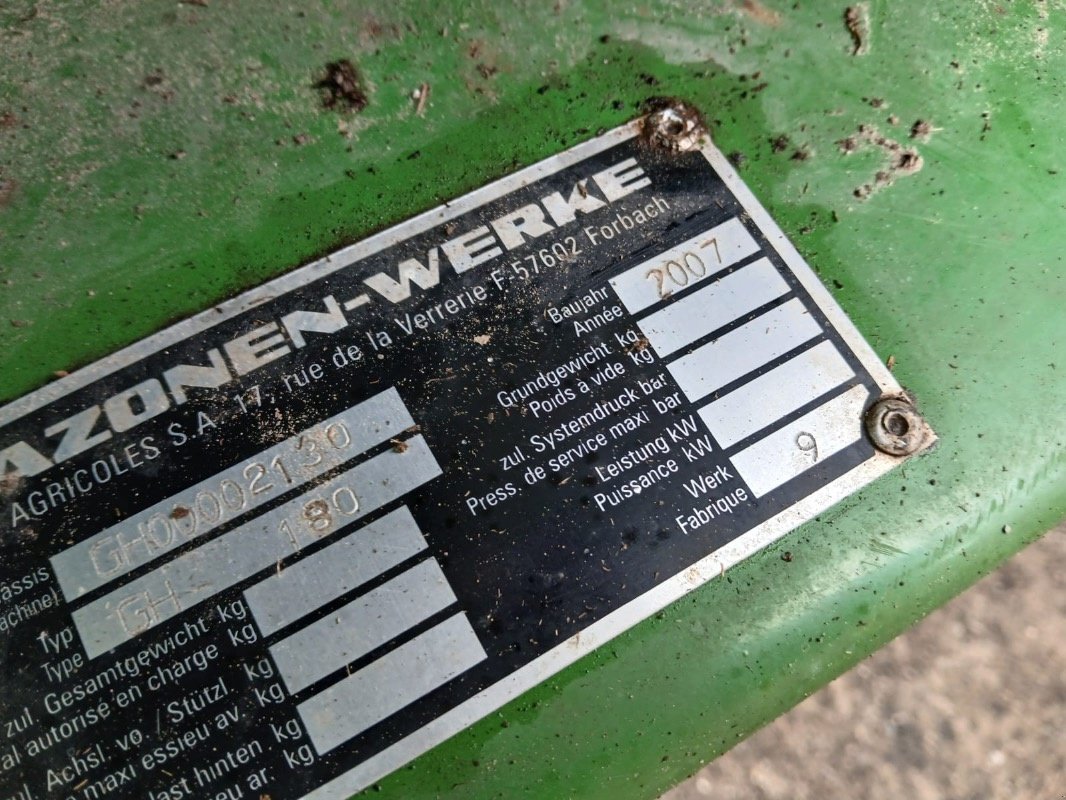 Hochgras/Wiesenmäher des Typs Amazone Grashopper 180, Gebrauchtmaschine in Liebenwalde (Bild 4)