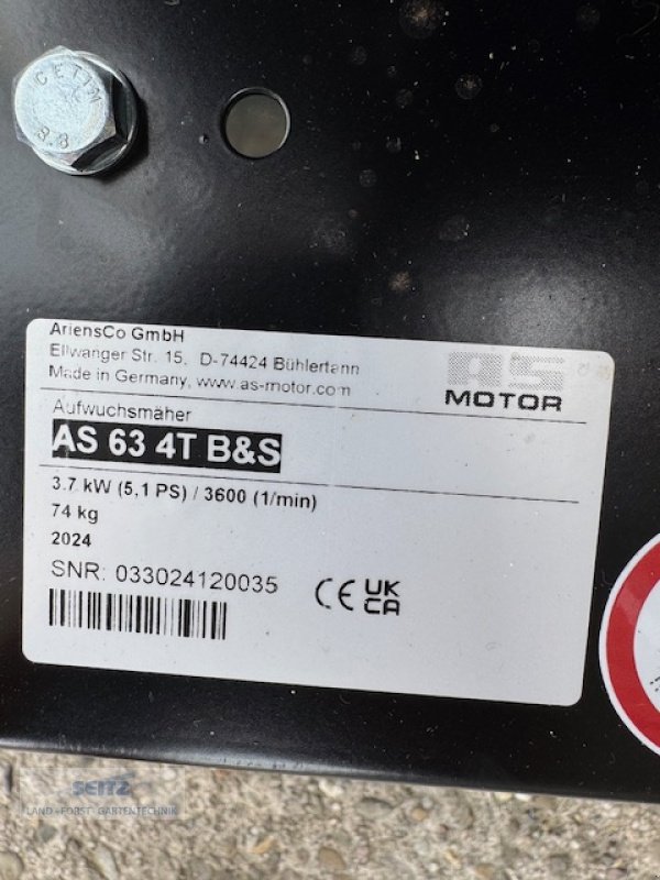 Hochgras/Wiesenmäher typu AS-Motor AS 63 4T B&S, Neumaschine v Lindenfels-Glattbach (Obrázek 6)