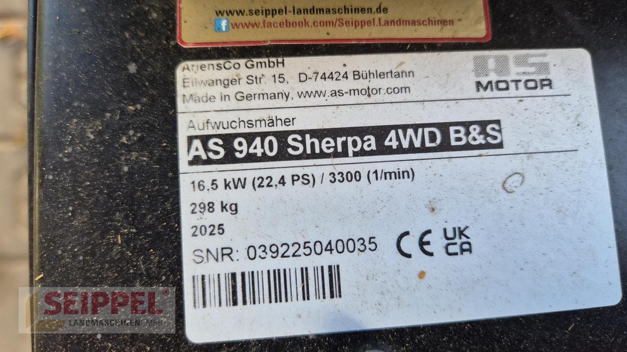 Hochgras/Wiesenmäher типа AS-Motor AS 940 SHERPA 4WD XL B&S, Gebrauchtmaschine в Groß-Umstadt (Фотография 6)