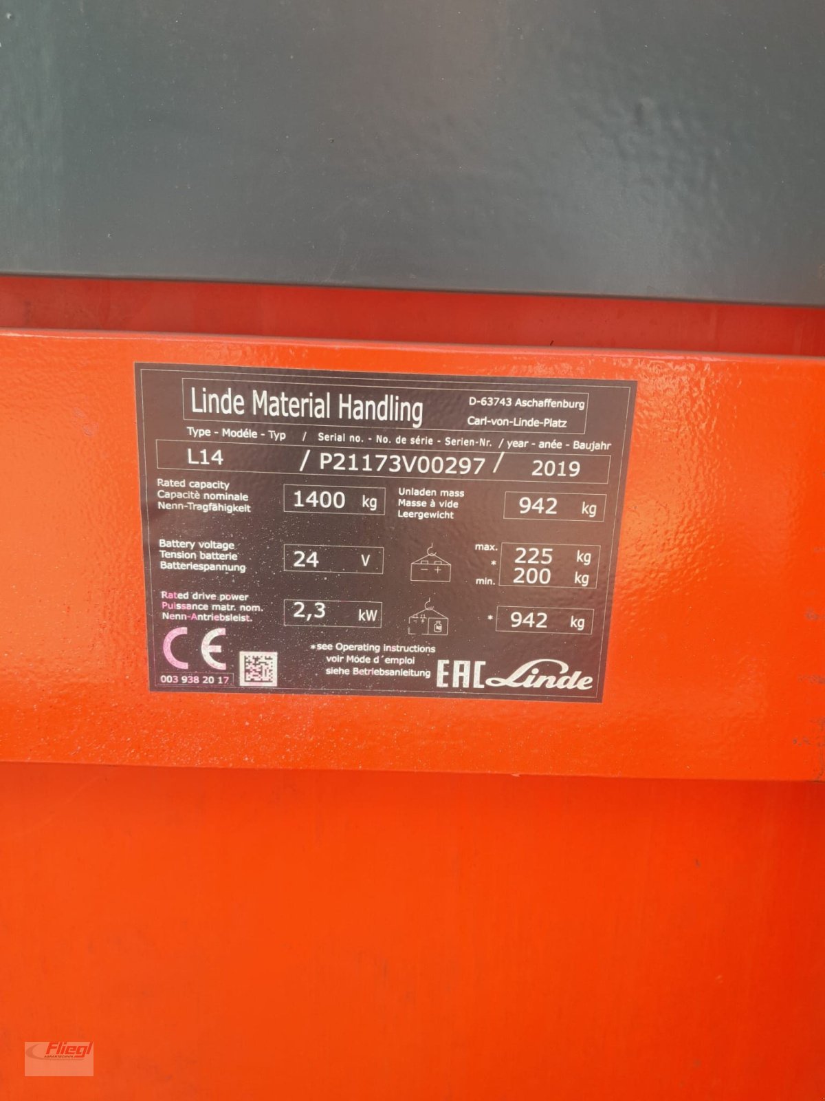 Hochhubwagen Türe ait Linde L 14, Gebrauchtmaschine içinde Mühldorf (resim 3)