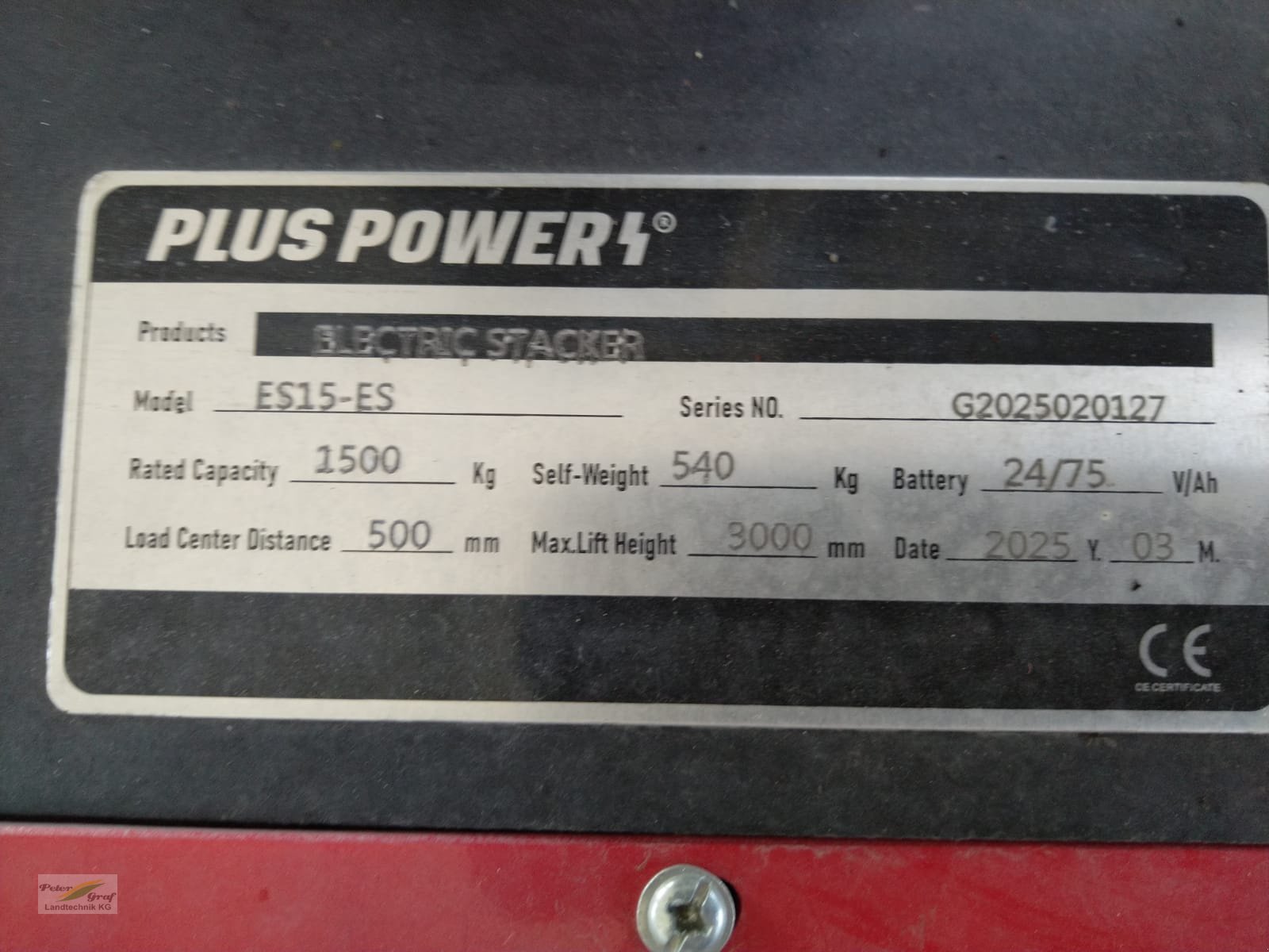 Hochhubwagen des Typs Plus Power Akku Hochhubwagen ES15-ES, Neumaschine in Pegnitz-Bronn (Bild 12)