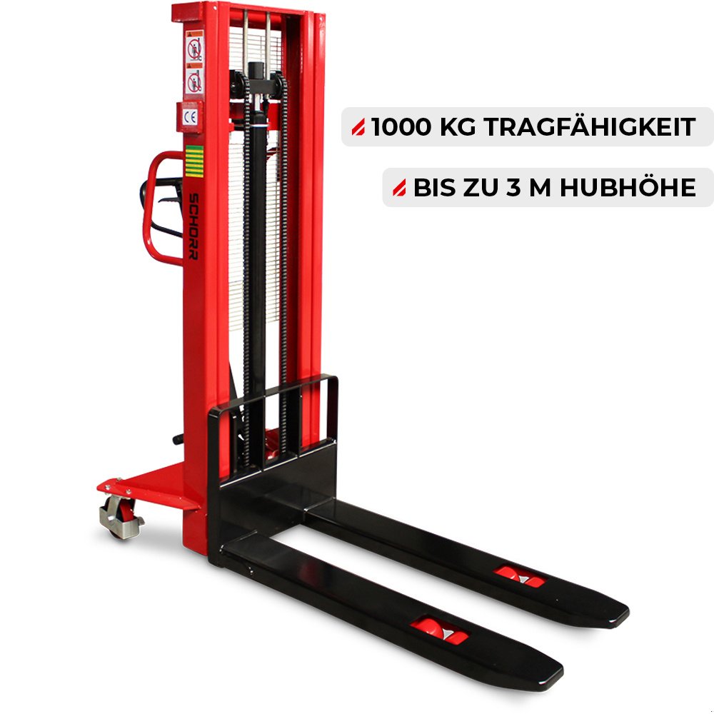 Hochhubwagen des Typs Schorr Hochhubwagen manuell 1600mm 1000kg Hubhöhe Hubwagen hydraulisch, Neumaschine in Schüttorf (Bild 3)