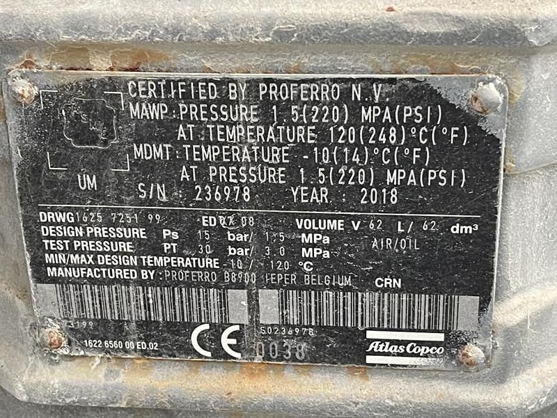 Hof-Kompressor типа Atlas Copco GA 55, Gebrauchtmaschine в Waregem (Фотография 11)