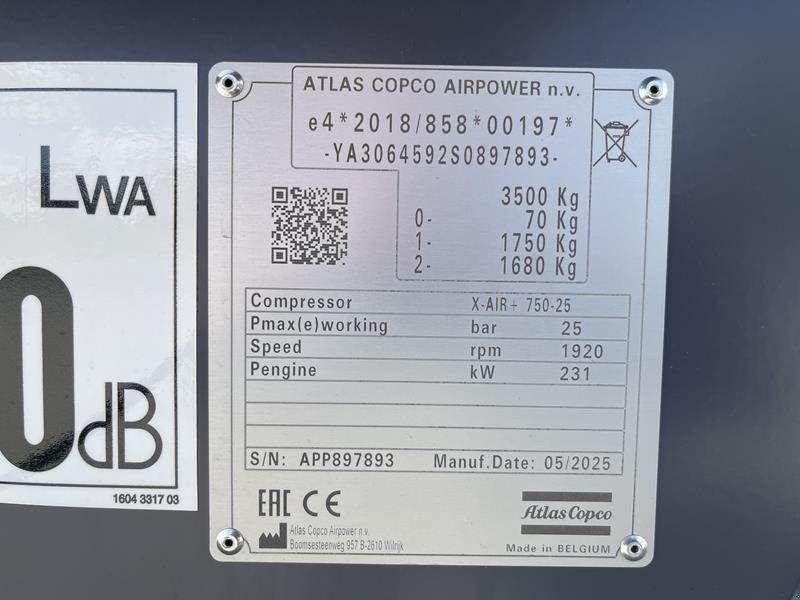 Hof-Kompressor of the type Atlas Copco X-AIR+750-25, Gebrauchtmaschine in Waregem (Picture 10)