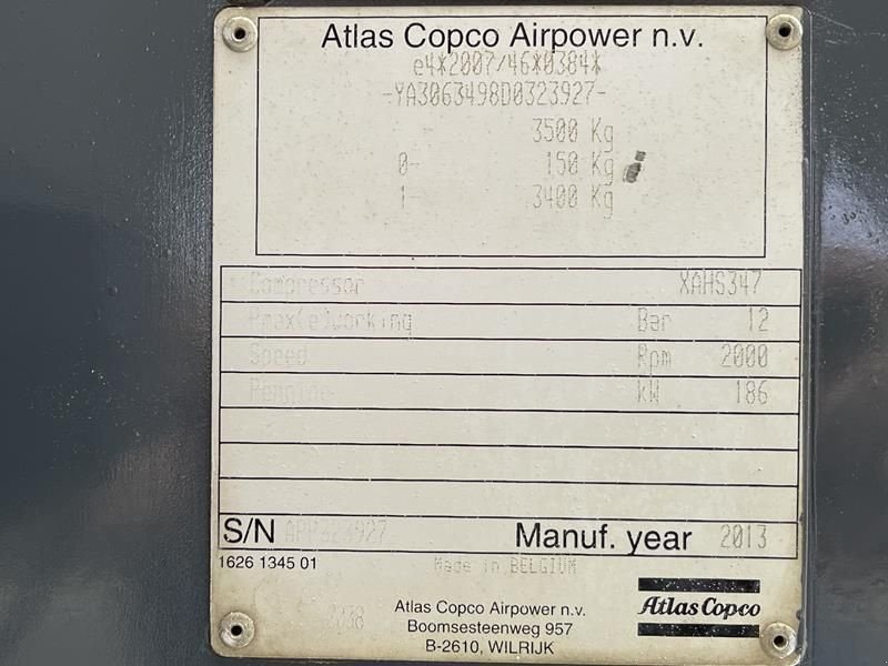 Hof-Kompressor типа Atlas Copco XAHS 347 CD - N, Gebrauchtmaschine в Waregem (Фотография 11)