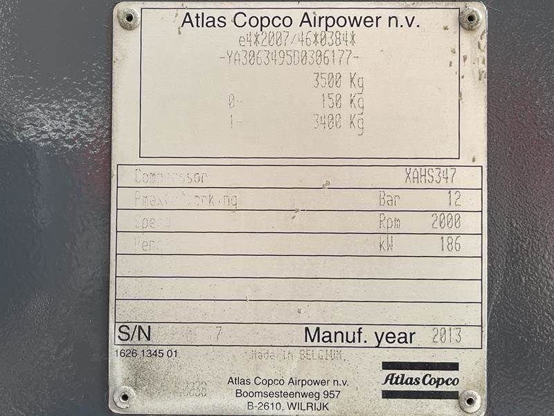 Hof-Kompressor tipa Atlas Copco XAHS 347 CD - N, Gebrauchtmaschine u Waregem (Slika 5)