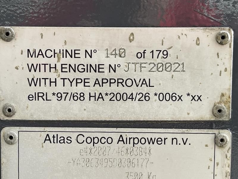 Hof-Kompressor Türe ait Atlas Copco XAHS 347 CD - N, Gebrauchtmaschine içinde Waregem (resim 5)
