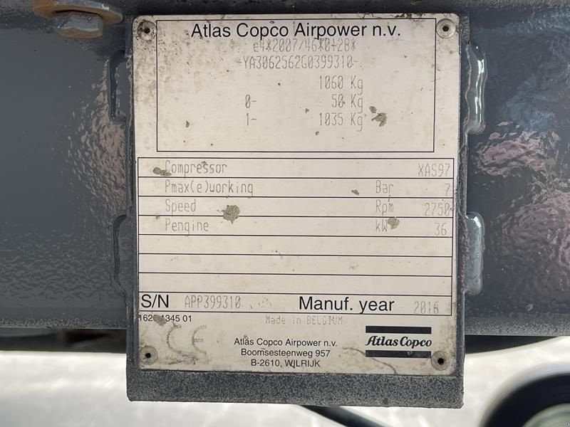 Hof-Kompressor от тип Atlas Copco XAS 97 DD - N, Gebrauchtmaschine в Waregem (Снимка 7)