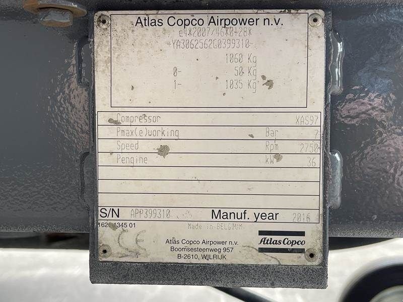 Hof-Kompressor tipa Atlas Copco XAS 97 DD - N, Gebrauchtmaschine u Waregem (Slika 5)