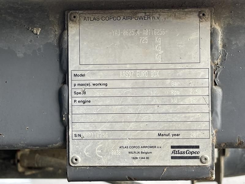 Hof-Kompressor des Typs Atlas Copco XAS 97 DD, Gebrauchtmaschine in Waregem (Bild 8)