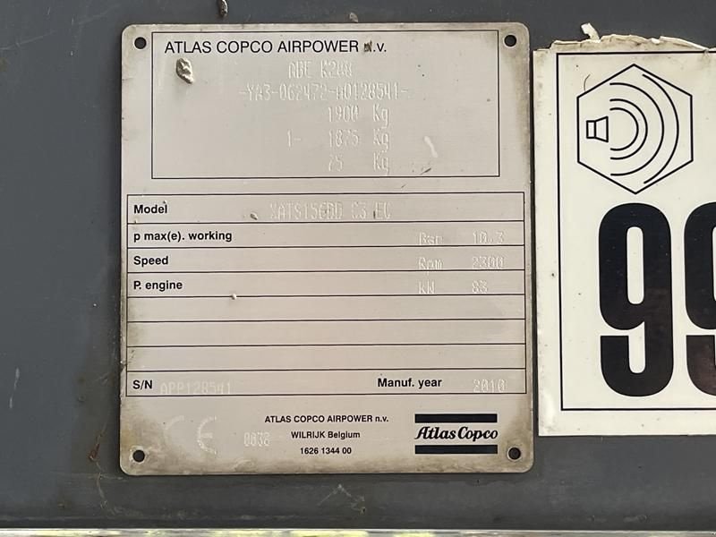 Hof-Kompressor typu Atlas Copco XATS 156 DD - N, Gebrauchtmaschine v Waregem (Obrázek 4)