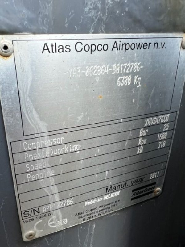 Hof-Kompressor typu Atlas Copco XRVS476, Gebrauchtmaschine w Egem (Zdjęcie 5)