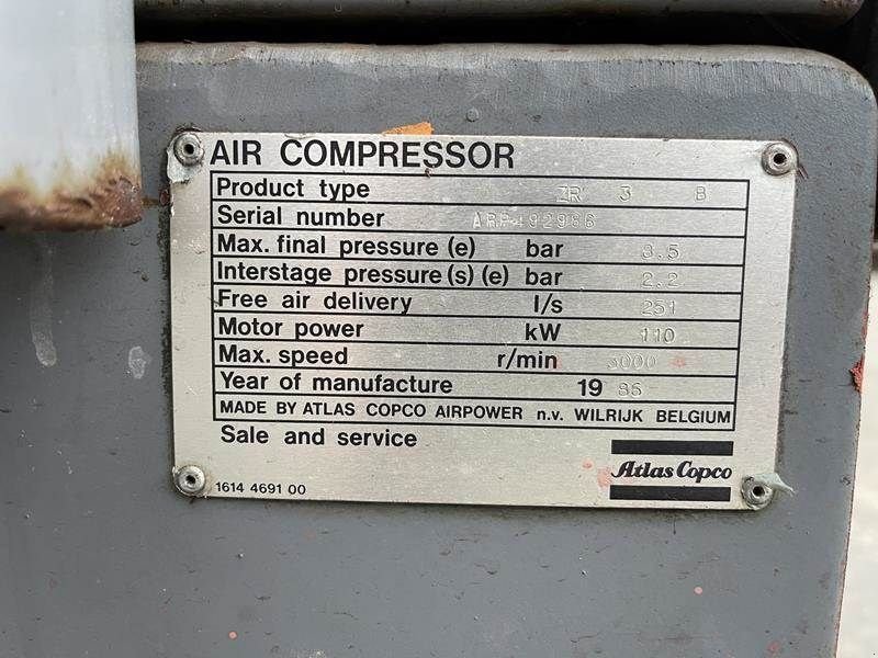 Hof-Kompressor типа Atlas Copco ZR 3 B, Gebrauchtmaschine в Waregem (Фотография 2)