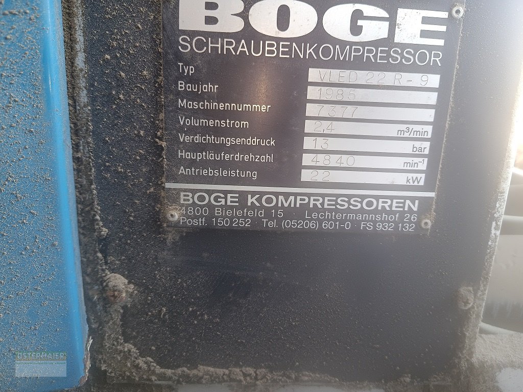 Hof-Kompressor typu Boge VLED 22R-9, Gebrauchtmaschine v Altötting (Obrázek 5)