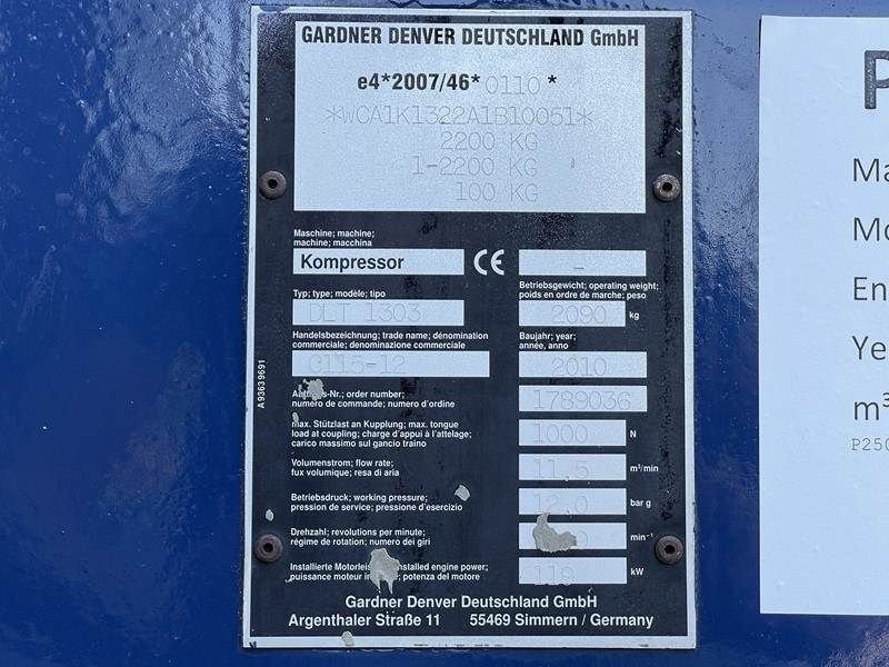 Hof-Kompressor del tipo Compair C 115 - 12 - N, Gebrauchtmaschine In Waregem (Immagine 4)
