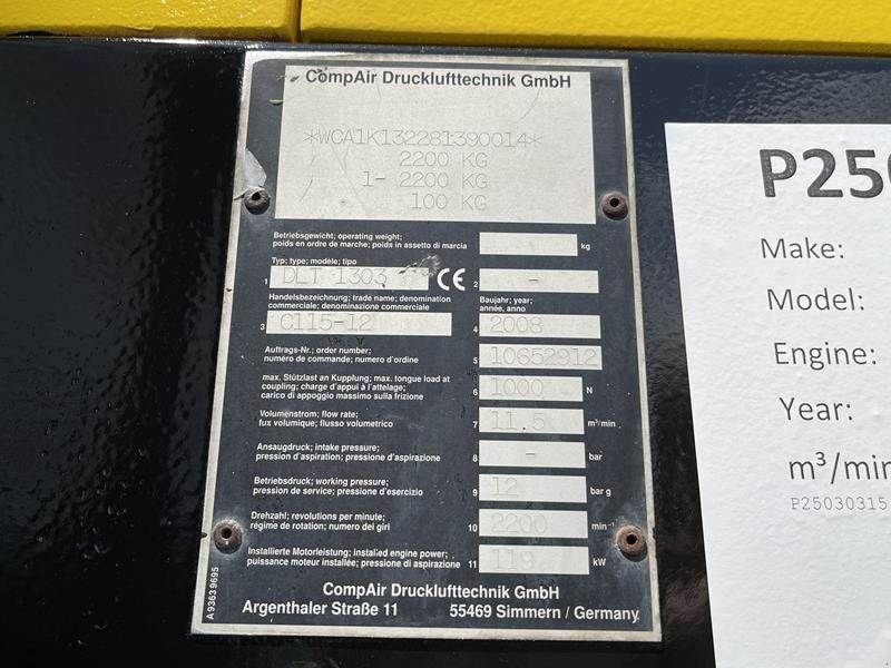 Hof-Kompressor от тип Compair C 115 - 12 - N, Gebrauchtmaschine в Waregem (Снимка 5)