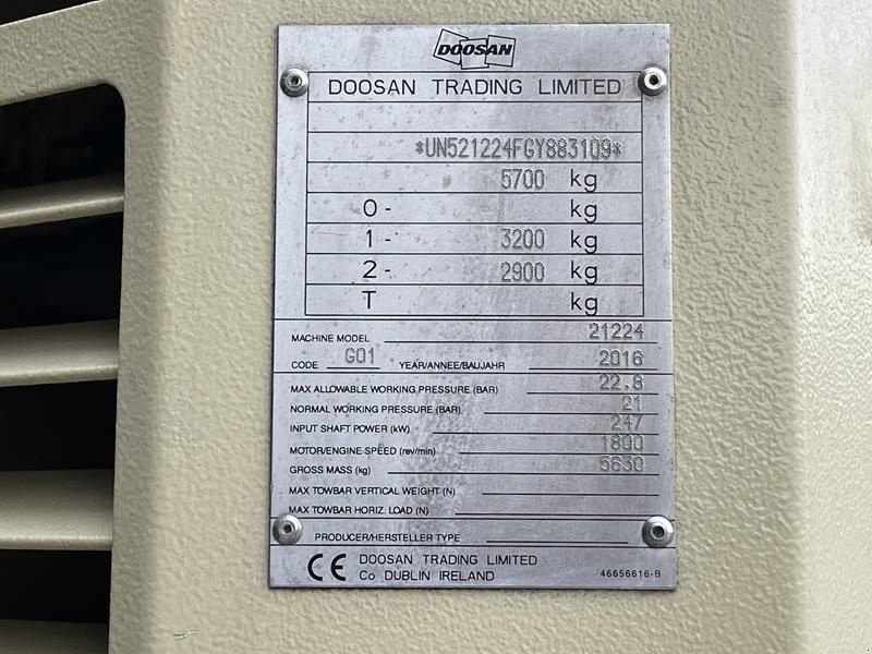 Hof-Kompressor typu Doosan 21 / 224 - N, Gebrauchtmaschine v Waregem (Obrázek 5)