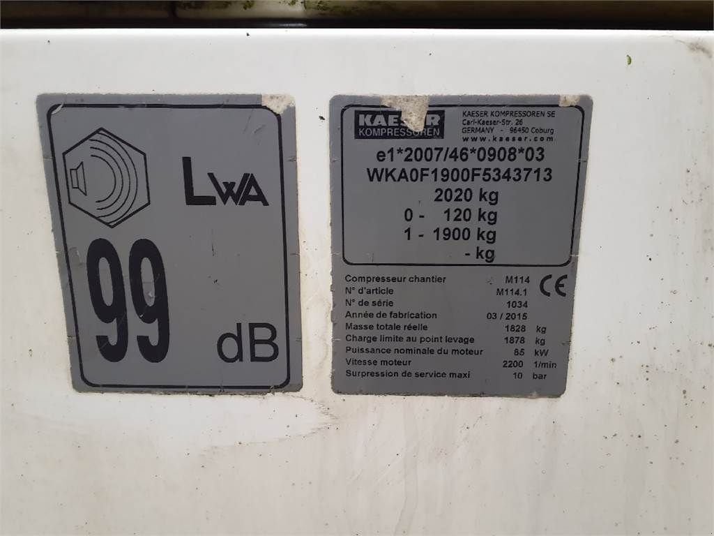 Hof-Kompressor tipa Kaeser M 114 - N, Gebrauchtmaschine u Waregem (Slika 2)