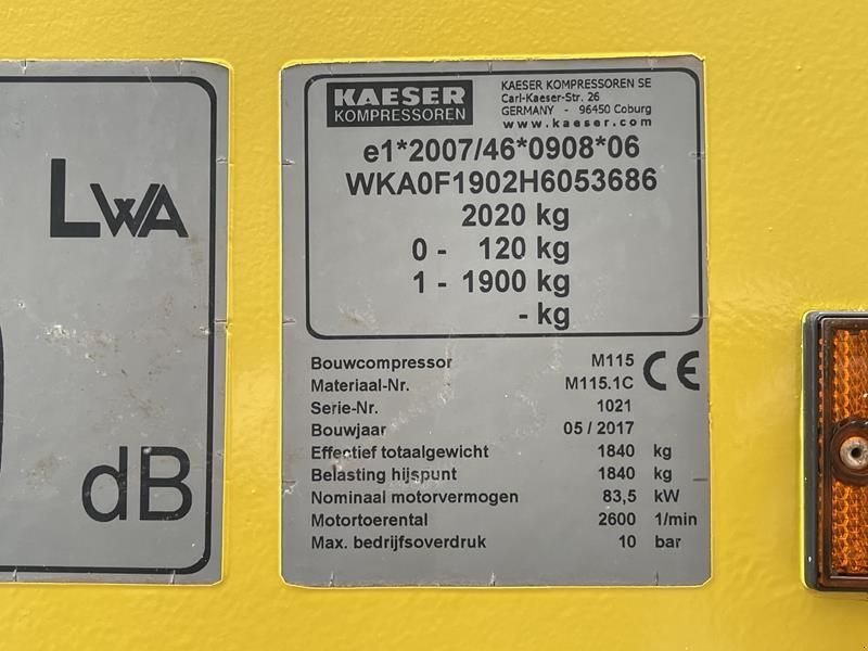 Hof-Kompressor del tipo Kaeser M 115 - N, Gebrauchtmaschine en Waregem (Imagen 5)