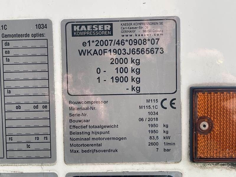 Hof-Kompressor типа Kaeser M 115 - N, Gebrauchtmaschine в Waregem (Фотография 7)
