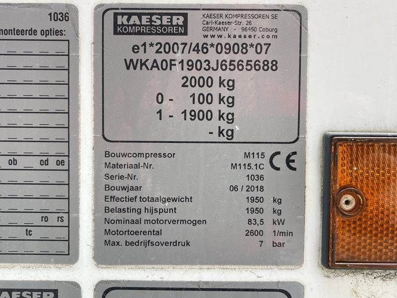 Hof-Kompressor tip Kaeser M 115 - N, Gebrauchtmaschine in Waregem (Poză 7)