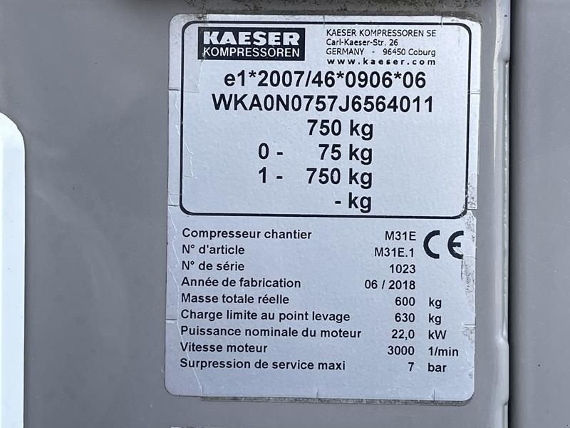Hof-Kompressor tipa Kaeser M 31 E, Gebrauchtmaschine u Waregem (Slika 5)