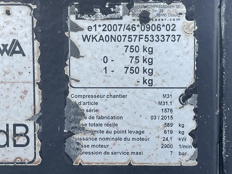 Hof-Kompressor типа Kaeser M 31, Gebrauchtmaschine в Waregem (Фотография 3)
