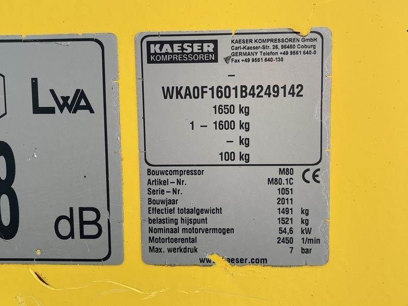 Hof-Kompressor a típus Kaeser M 80 - N, Gebrauchtmaschine ekkor: Waregem (Kép 5)