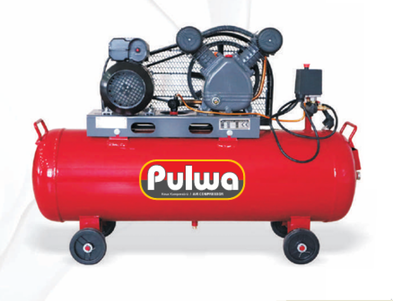 Hof-Kompressor of the type Pulwa PS-100-M mobiler Kompressor mit Riemenantrieb, 100l, Neumaschine in mixnitz (Picture 1)