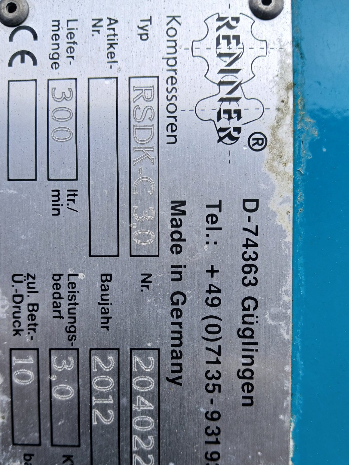 Hof-Kompressor от тип Renner Kompressor RSDK C 3,0, Gebrauchtmaschine в Sauerlach (Снимка 2)