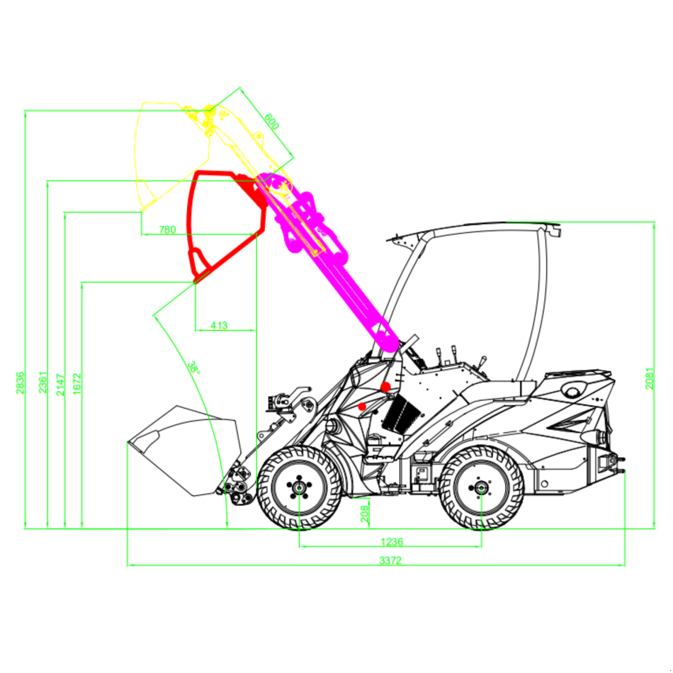 Hoflader des Typs AGROX OX625, Neumaschine in Arbing (Bild 3)