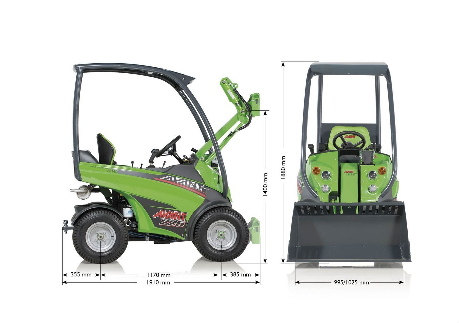 Hoflader a típus Avant Avant 225 mit Beheizter Kabine - AKTION, Neumaschine ekkor: Waidhofen an der Thaya (Kép 2)