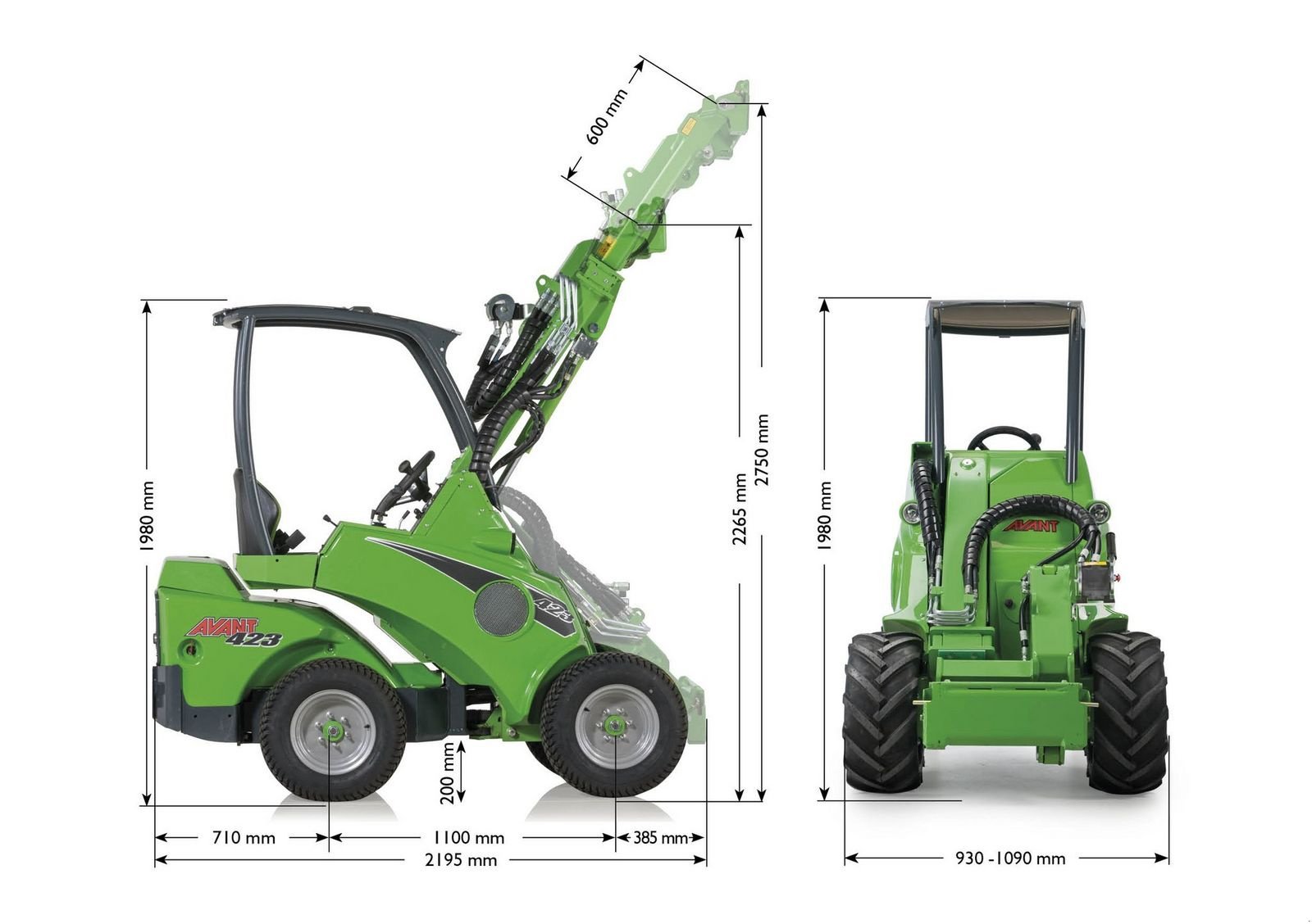 Hoflader of the type Avant Avant 423 Multifunktionslader, Neumaschine in Waidhofen an der Thaya (Picture 2)
