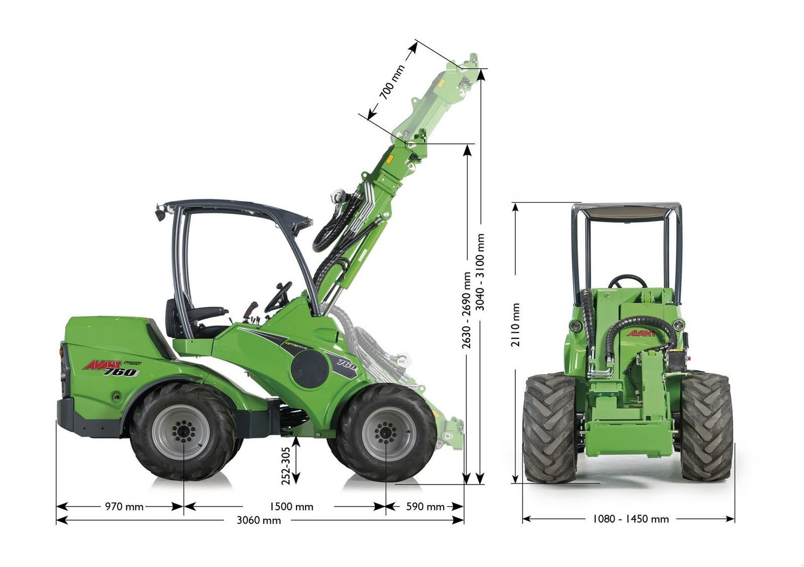Hoflader typu Avant Avant 760i Multifunktionslader mit GT Kabine, Neumaschine v Waidhofen an der Thaya (Obrázek 2)