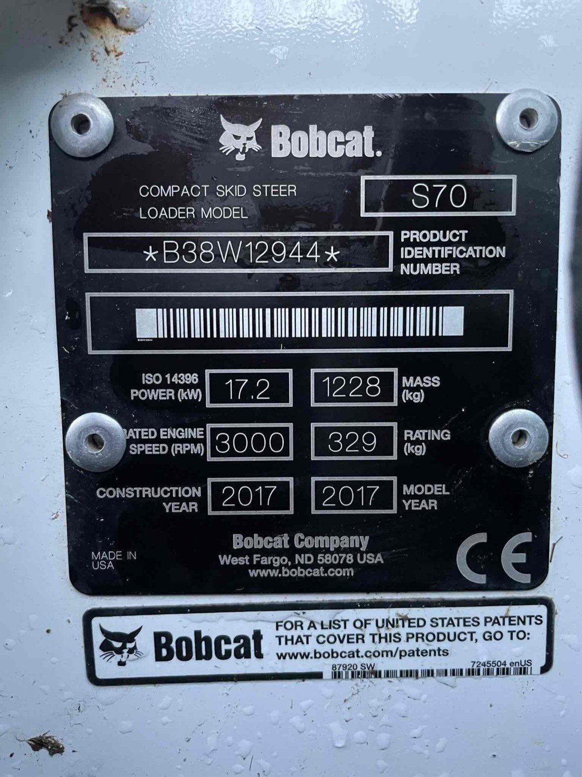 Hoflader des Typs Bobcat Valet de ferme S70 . Bobcat, Gebrauchtmaschine in SAINT CLAIR SUR ELLE (Bild 6)