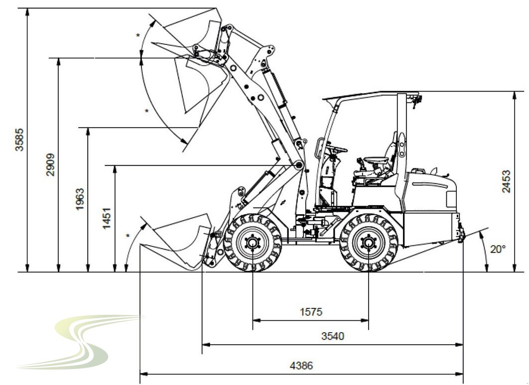 Hoflader van het type Fliegl 25-27 mit StVZO, Euroaufnahme, Neumaschine in Erisried (Foto 14)