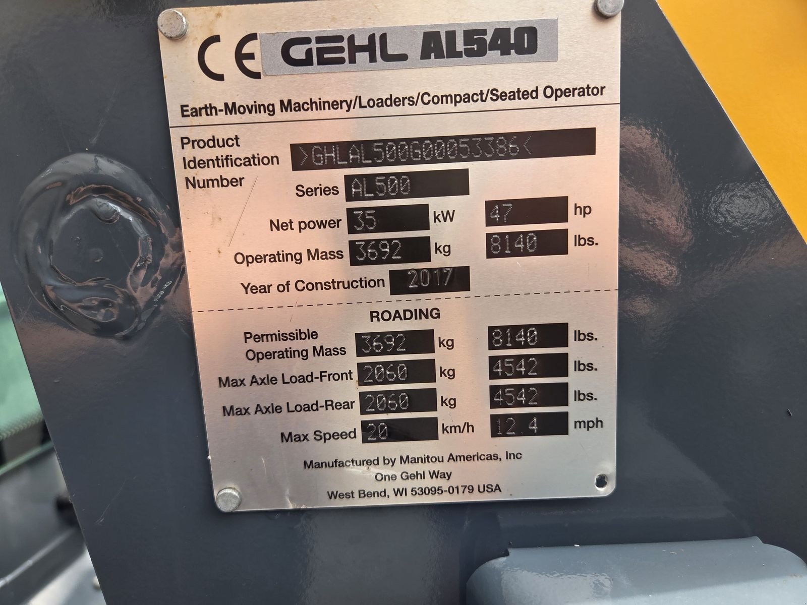 Hoflader typu Gehl AL540, Gebrauchtmaschine v Sulzberg (Obrázek 17)