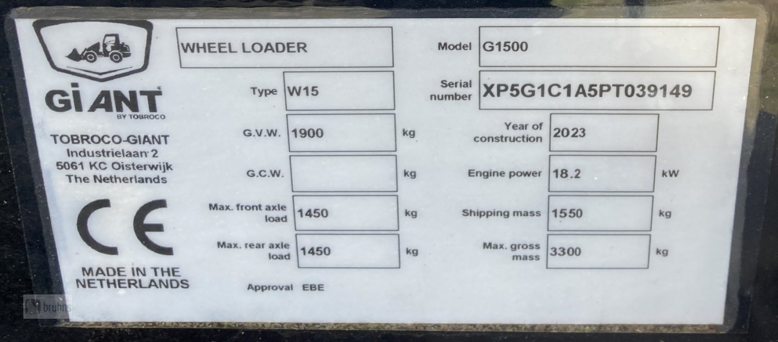 Hoflader del tipo GiANT G1500, Gebrauchtmaschine In Perleberg (Immagine 7)