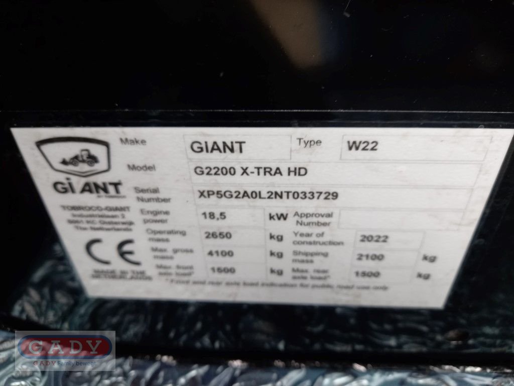 Hoflader des Typs GiANT G2200 X-TRA HD, Gebrauchtmaschine in Lebring (Bild 18)