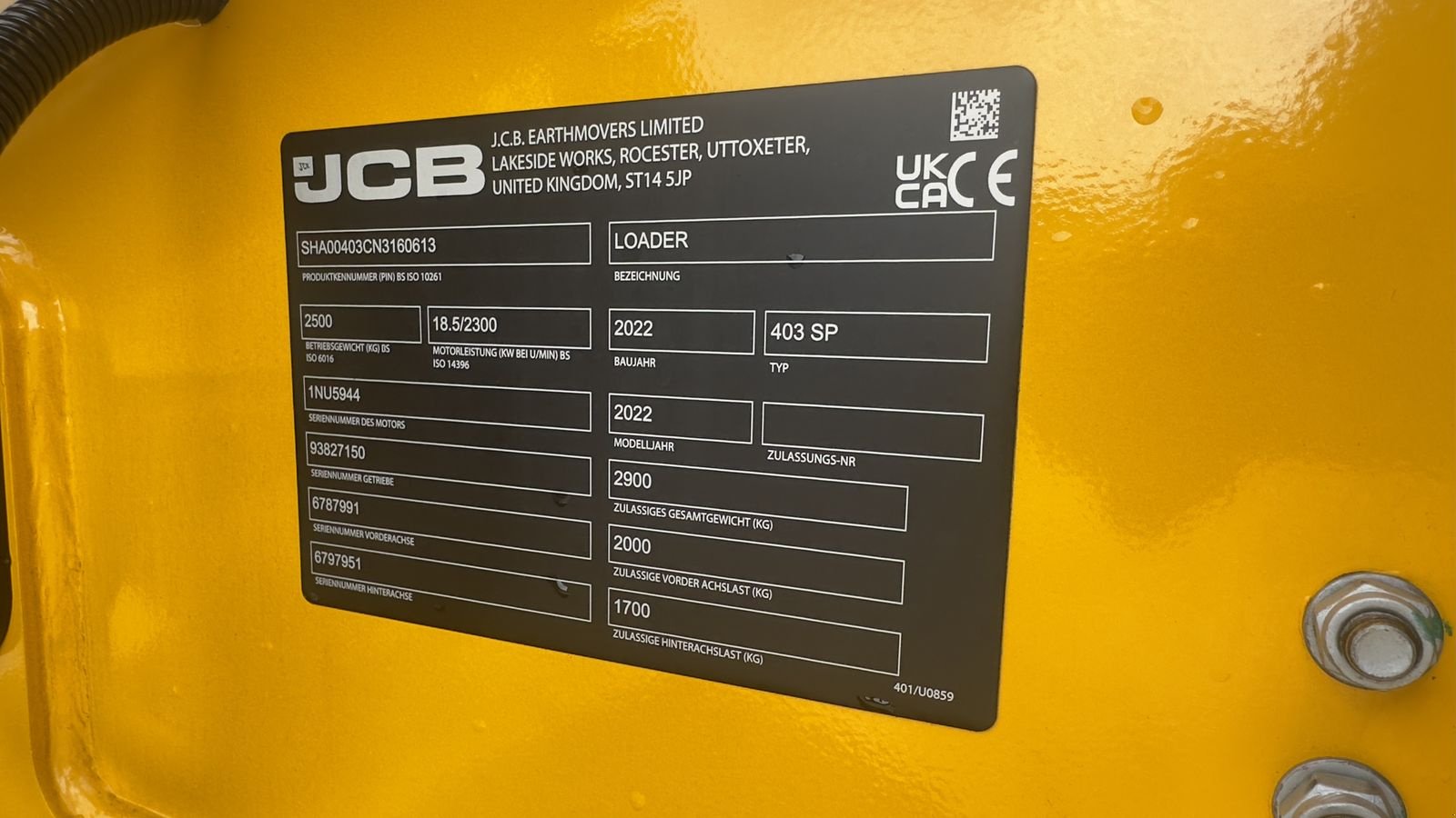 Hoflader a típus JCB 403 AGRI, Gebrauchtmaschine ekkor: Hürm (Kép 12)