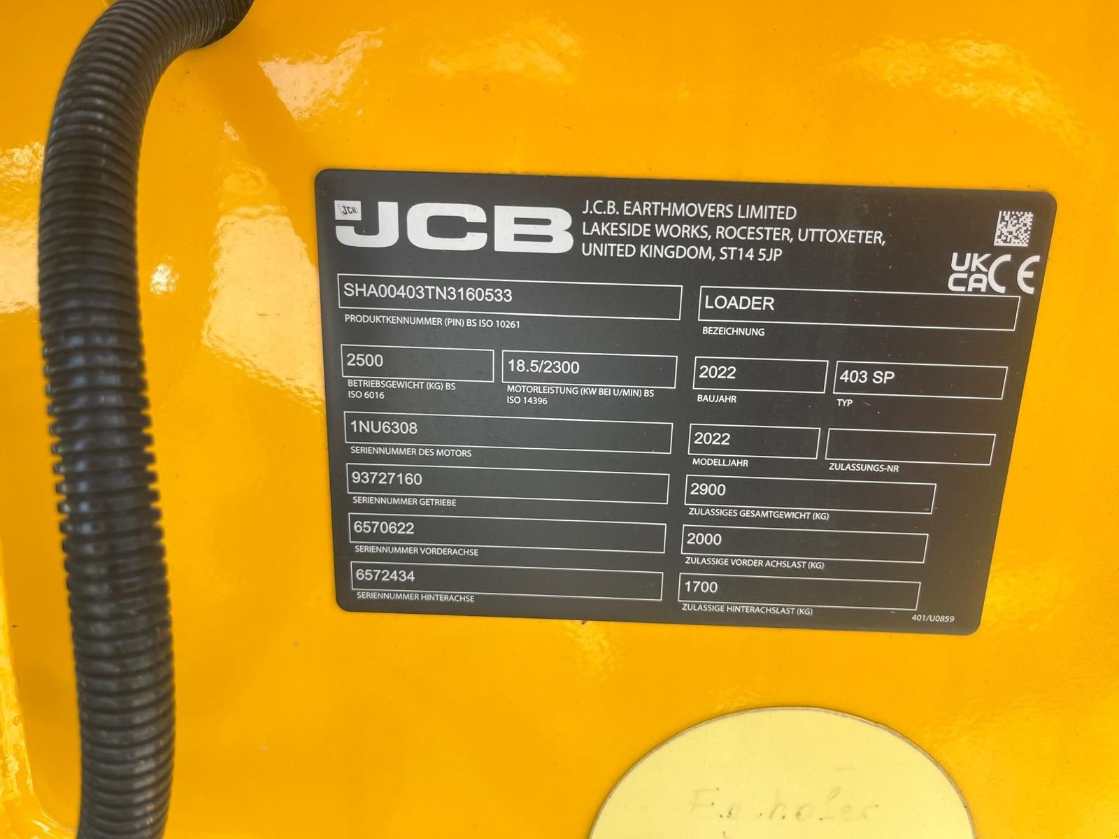 Hoflader tip JCB 403 Smart Power, Vorführmaschine in Epfach  (Poză 7)