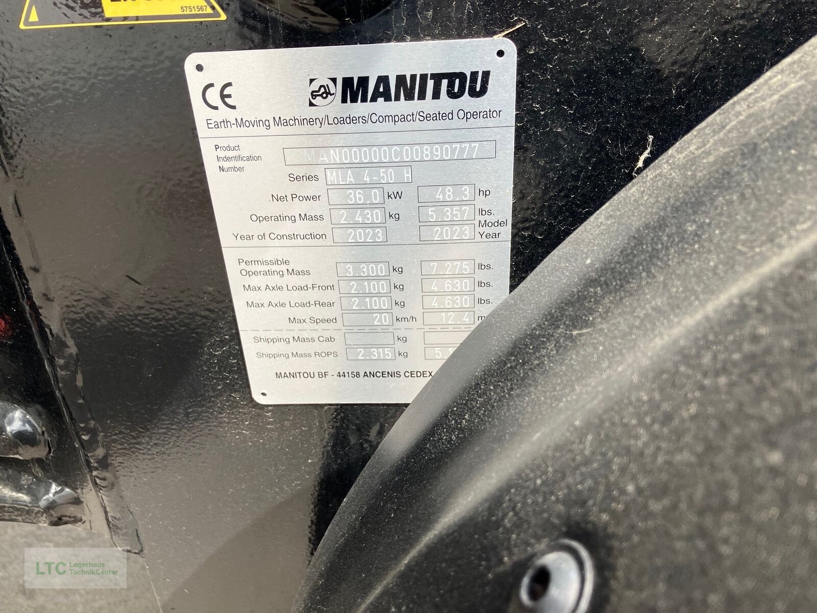 Hoflader типа Manitou Manitou MLA 4-50, Vorführmaschine в Großpetersdorf (Фотография 12)