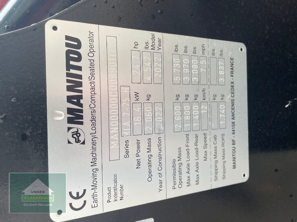 Hoflader des Typs Manitou MLA 2-25, Neumaschine in Eferding (Bild 16)