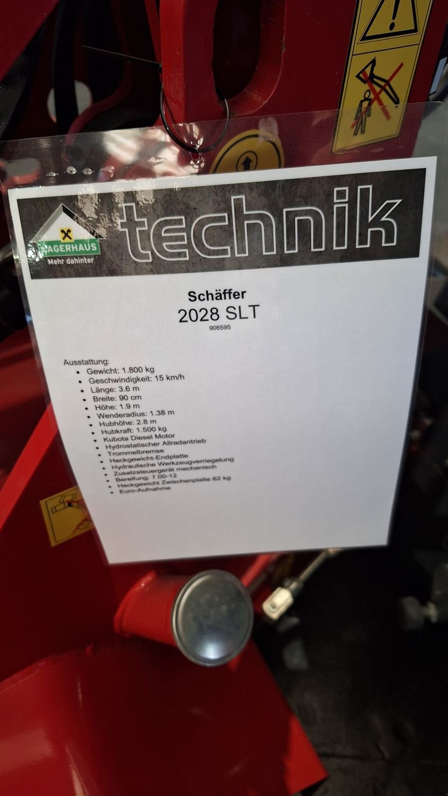 Hoflader Türe ait Schäffer 2028 SLT, Neumaschine içinde Bergheim (resim 8)