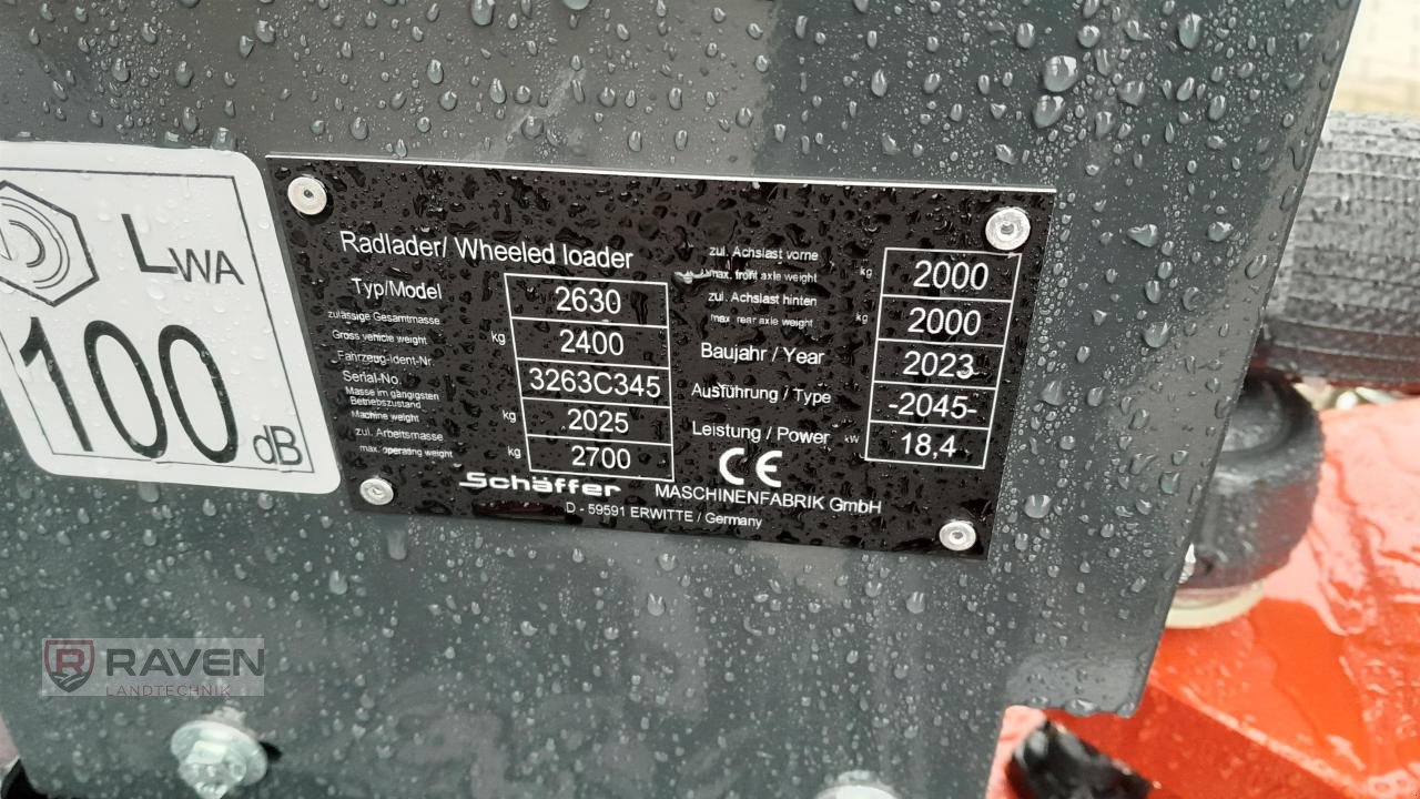 Hoflader des Typs Schäffer 2630 mit Beleuchtungsanlage, Neumaschine in Sulingen (Bild 11)